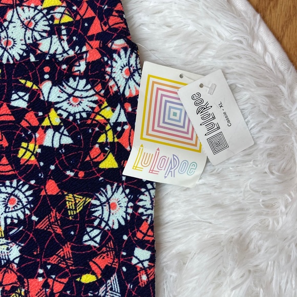 LuLaRoe Cassie Floral Geometric Print Pencil Skirt - Picture 5 of 8